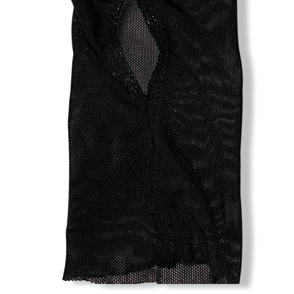 AFRM Blair Dress, Sheer, Ruched Bodycon, Long Sleeved LBD, Slip Lining, NWOT - Picture 10 of 16